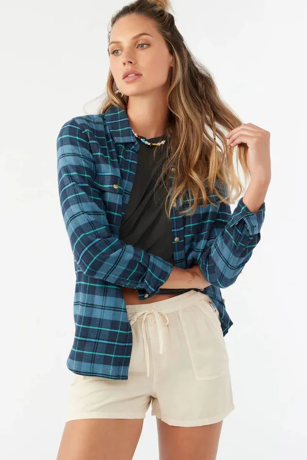 O039NEILL NASH FLANNEL TOP Women Clothing