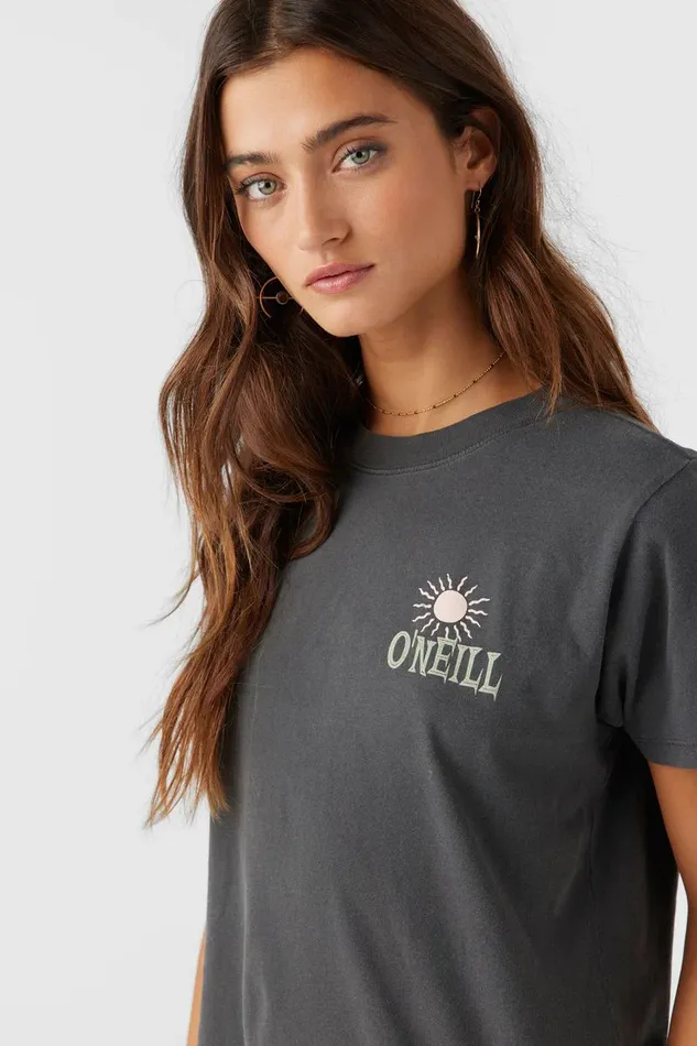 O039NEILL NINETIES TEE Washed Black Women Collections