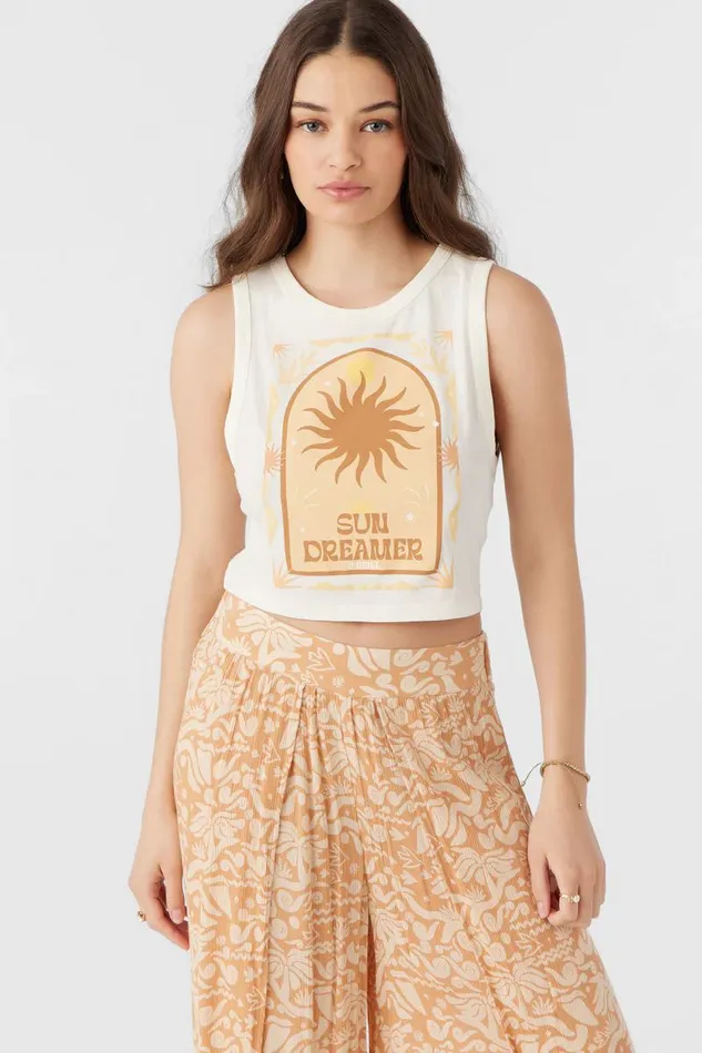 O039NEILL ROAM SLOW GIA TANK Winter White Women Clothing