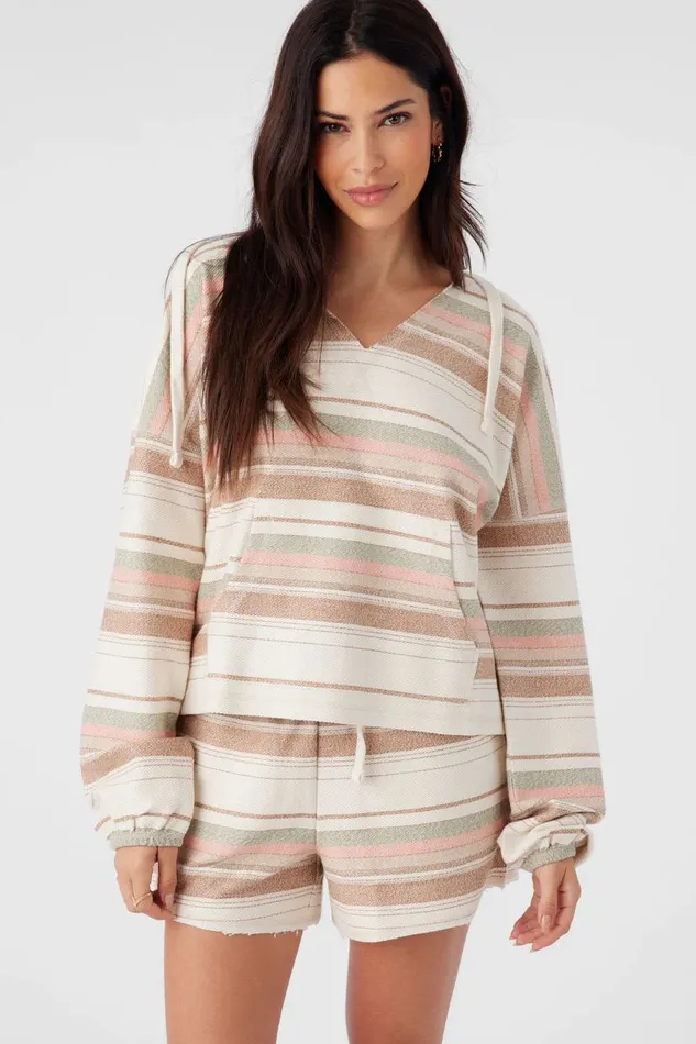 O039NEILL ROSARITO HOODED LOUNGE PULLOVER Tobacc Brw Women Collections