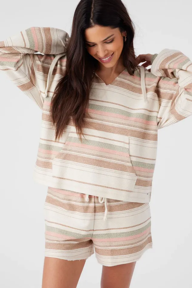 O039NEILL ROSARITO HOODED LOUNGE PULLOVER Tobacc Brw Women Collections