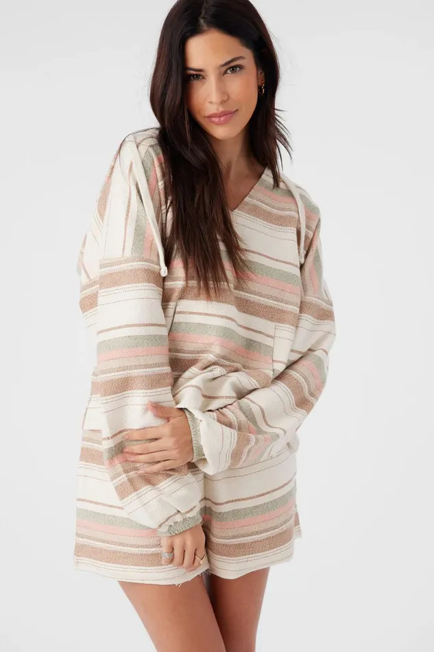 O039NEILL ROSARITO HOODED LOUNGE PULLOVER Tobacc Brw Women Collections