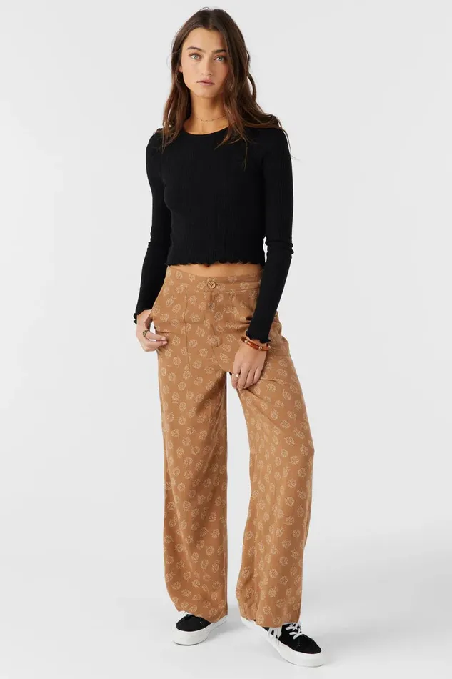 O039NEILL RYLAN VALLEY FLORAL BEACH PANTS Tobacc Brw Women Clothing