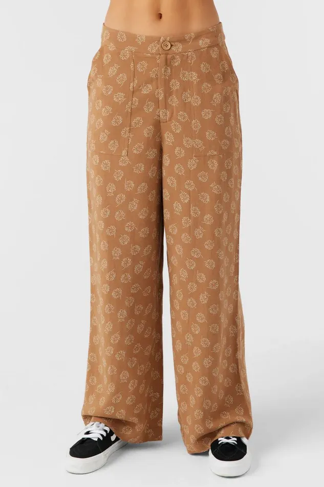 O039NEILL RYLAN VALLEY FLORAL BEACH PANTS Tobacc Brw Women Clothing