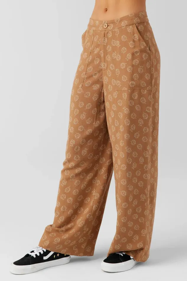 O039NEILL RYLAN VALLEY FLORAL BEACH PANTS Tobacc Brw Women Clothing