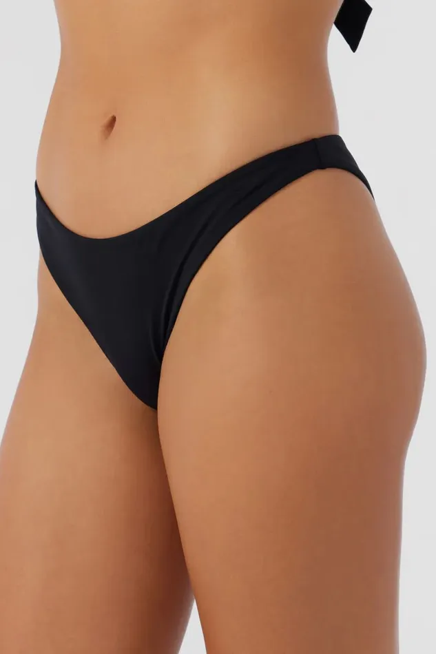 O039NEILL SALTWATER SOLIDS FLAMENCO HIGH CUT CHEEKY BOTTOMS Black Women Collections