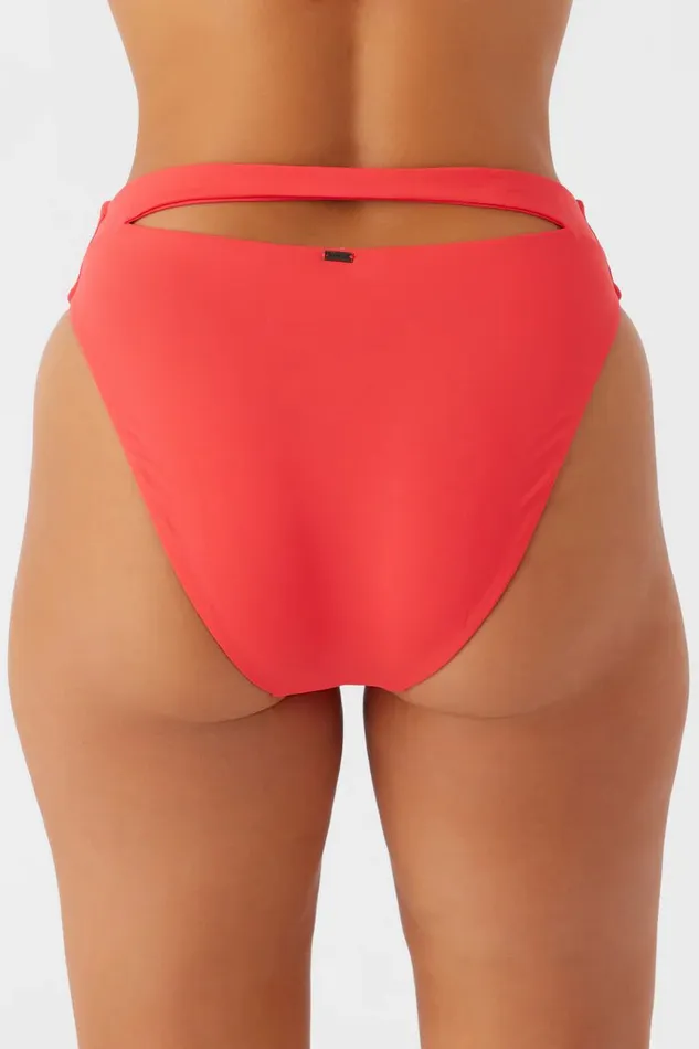 O039NEILL SALTWATER SOLIDS MAX HIGH WAIST FULL BOTTOMS Bittersweet Women Sale