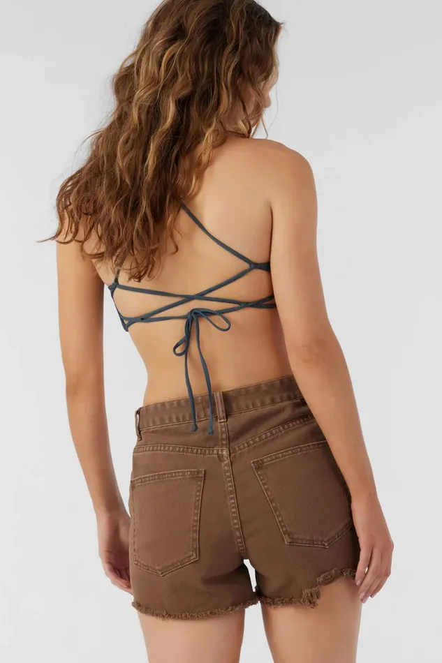 O039NEILL SAMIRA DENIM SHORTS Brown Sugar Women Clothing