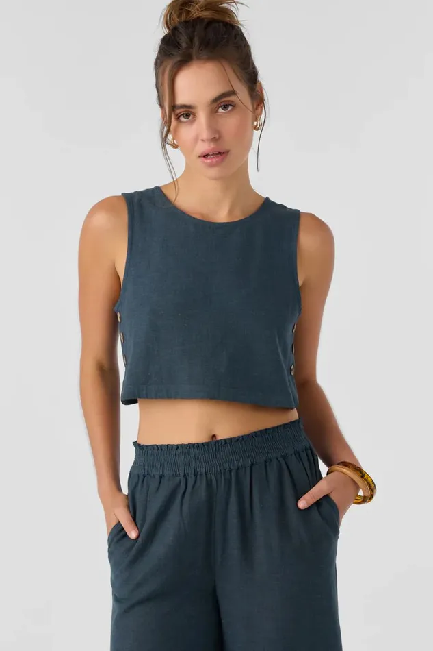 O039NEILL SANDERS LINEN TOP Women Collections