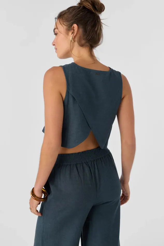 O039NEILL SANDERS LINEN TOP Women Collections