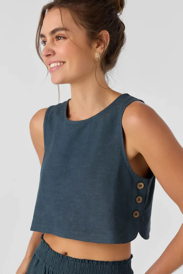 O039NEILL SANDERS LINEN TOP Women Collections