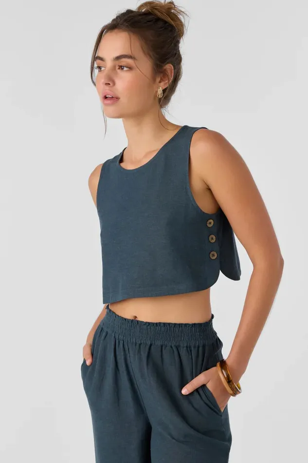 O039NEILL SANDERS LINEN TOP Women Collections