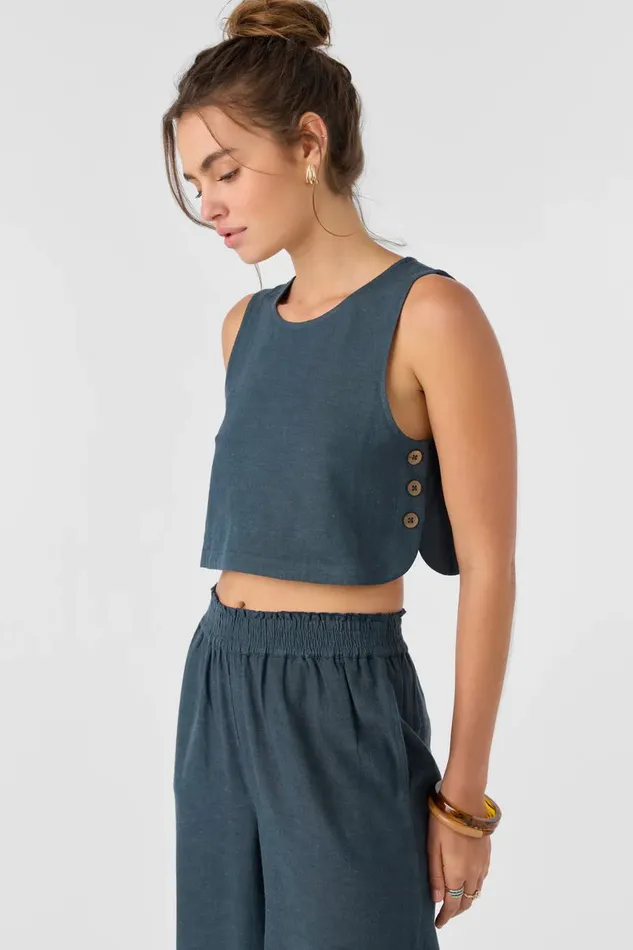 O039NEILL SANDERS LINEN TOP Women Collections