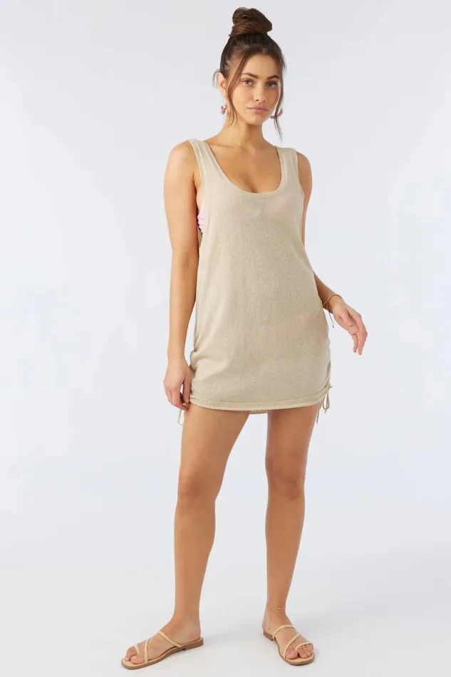 O039NEILL SONNY COVERUP DRESS Stone Women Swim