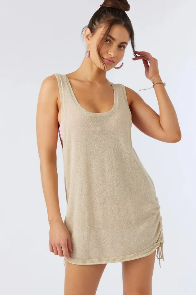 O039NEILL SONNY COVERUP DRESS Stone Women Swim