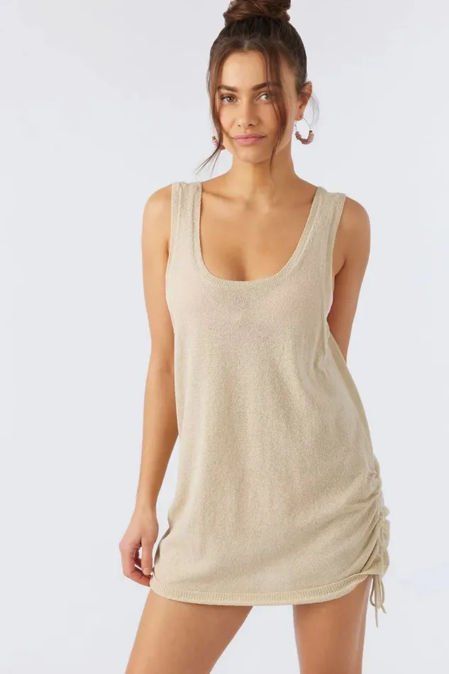 O039NEILL SONNY COVERUP DRESS Stone Women Swim
