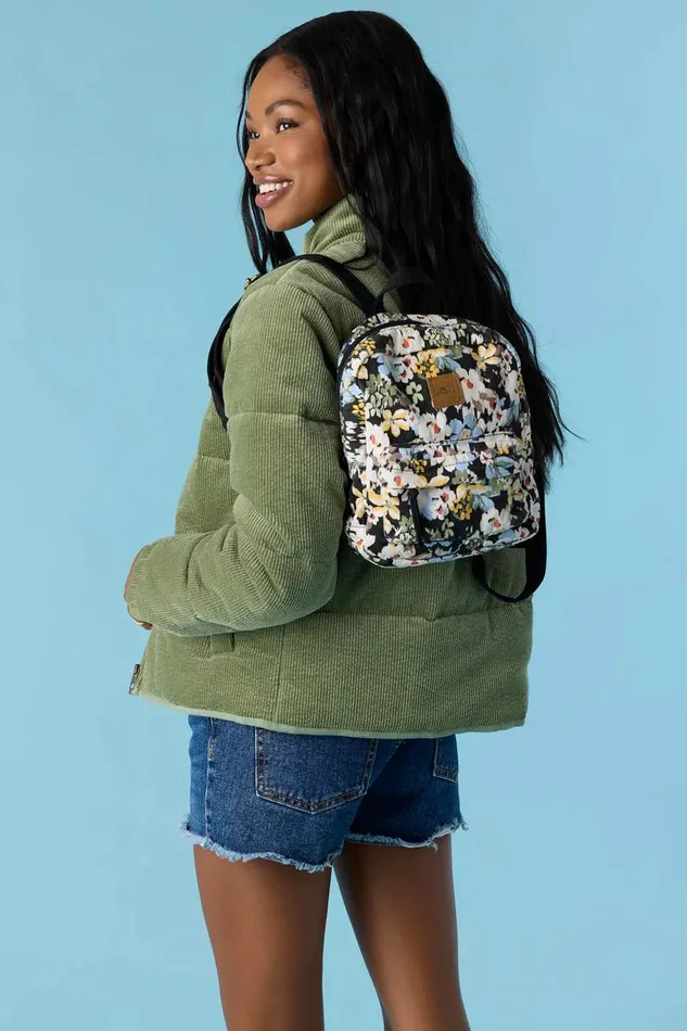 O039NEILL VALLEY CAMDEN FLORAL MINI BACKPACK Black 2 Women Accessories