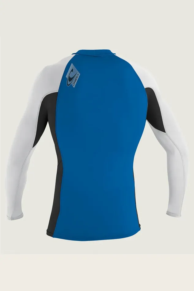 O039NEILL YOUTH PREMIUM SKINS LS RASH GUARD Oceanblkwht Kids Youth Wetsuits
