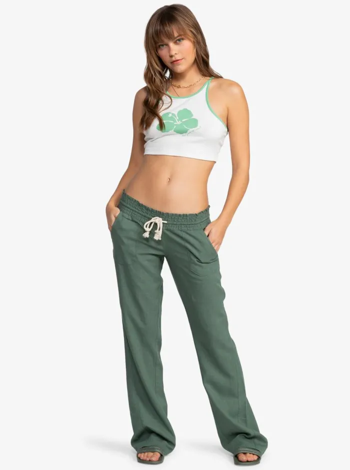 Oceanside 8211 Beach Pants Duck Green Women Roxy Trousers