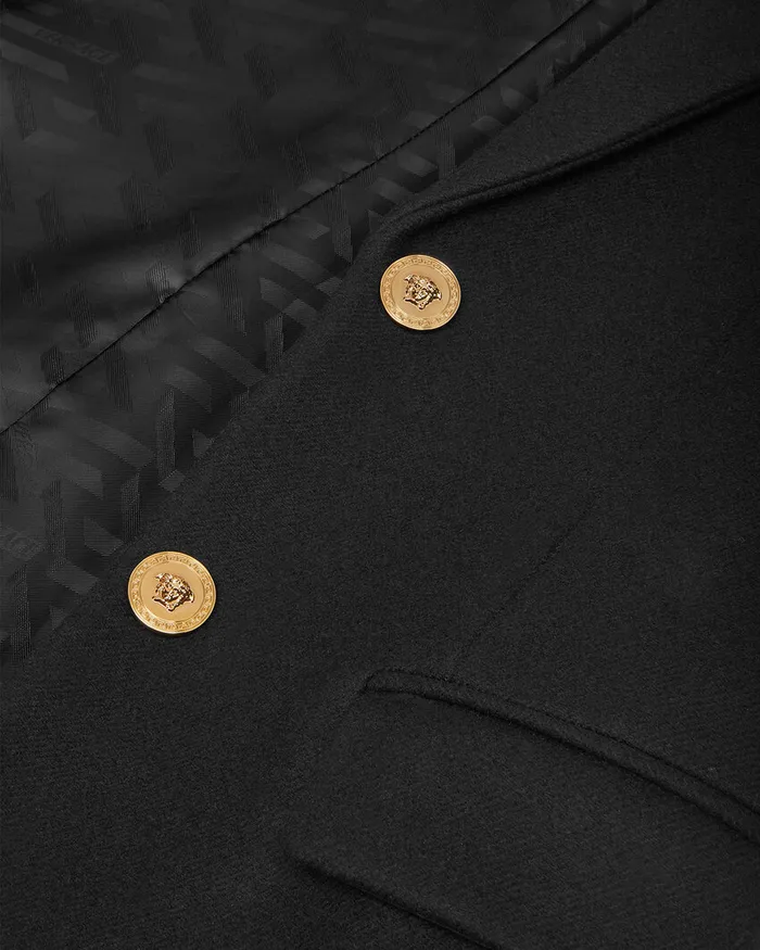 Outerwear and Coats Women Versace Straight SingleBreasted Coat Black