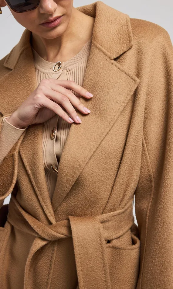 Outerwear Women Generation Love Clothing Grayson Wool Coat Camel