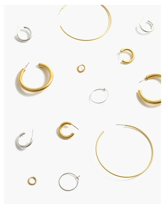 Oversized Hoop Earrings Vintage Gold Women Madewell Earrings Oversized Hoop Earrings Vintage Gold Women Madewell Earrings