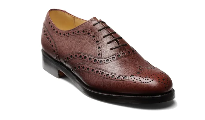 Padstow 8211 Chestnut Fine Grain Mens Barker Shoes Mens Brogues
