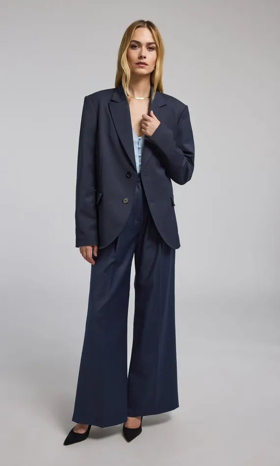 Pants Women Generation Love Clothing ALEXIA SUITING PANTS Navy