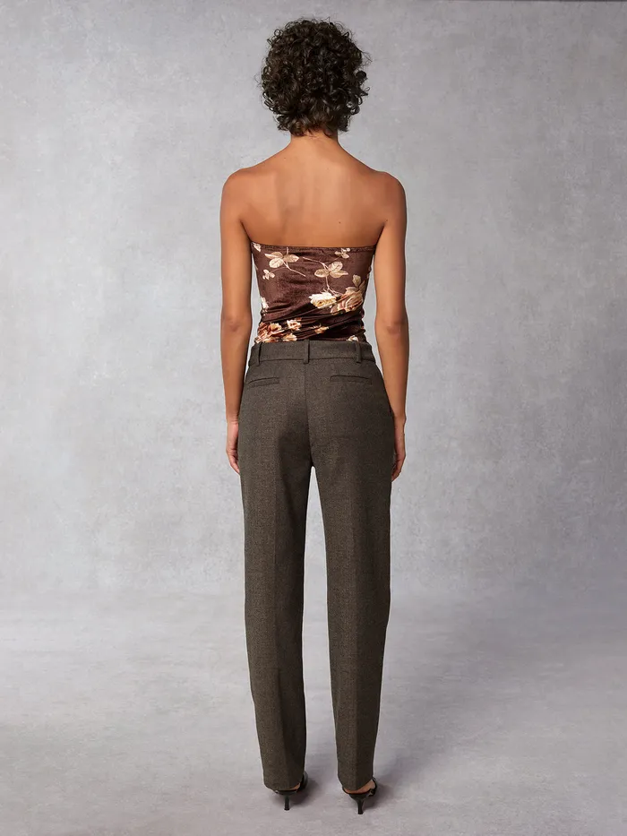 Pants Women Rouje Amale Pants Mini Chevron Marron