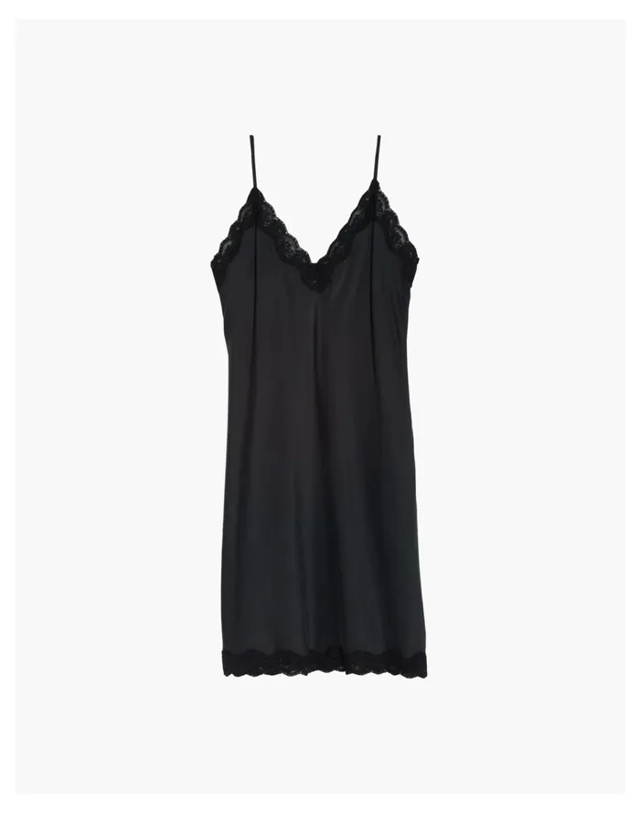 Papinelle Sleepwear Silk Lace Slip Black Women Madewell Pajamas Papinelle Sleepwear Silk Lace Slip Black Women Madewell Pajamas