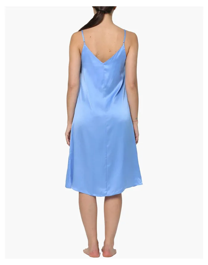 Papinelle Sleepwear Washable Silk Slip Nightie Blue Women Madewell Pajamas Papinelle Sleepwear Washable Silk Slip Nightie Blue Women Madewell Pajamas