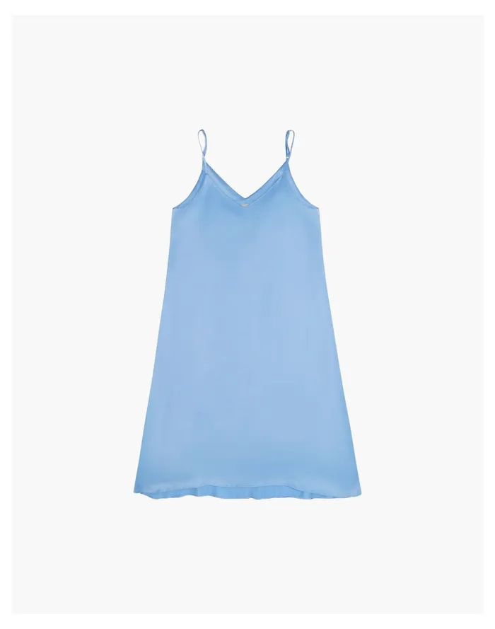 Papinelle Sleepwear Washable Silk Slip Nightie Blue Women Madewell Pajamas Papinelle Sleepwear Washable Silk Slip Nightie Blue Women Madewell Pajamas
