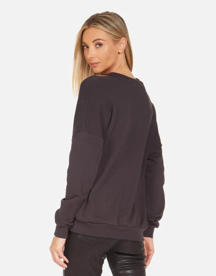 Patricia Rainbow Lip Outline Onyx Women039s Lauren Moshi Long Sleeve