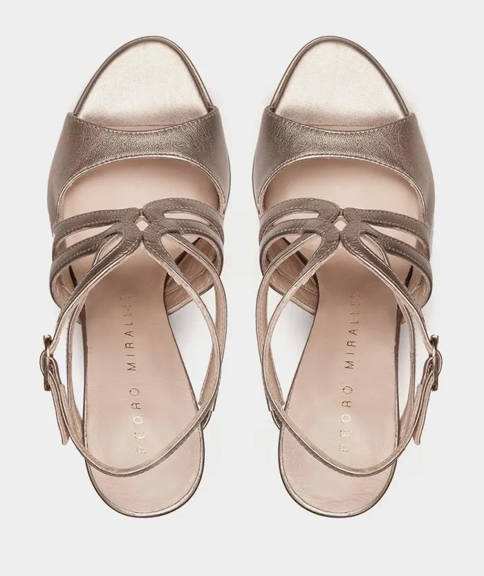 Pedro Miralles Atrani Metallic 8211 Heeled Sandals Women