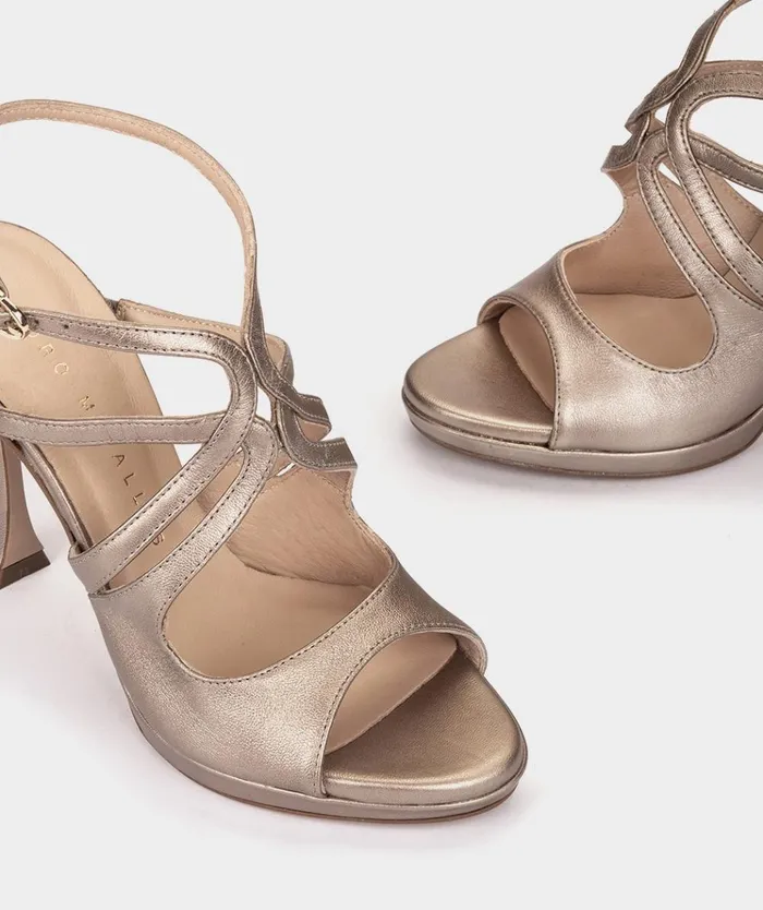 Pedro Miralles Atrani Metallic 8211 Heeled Sandals Women