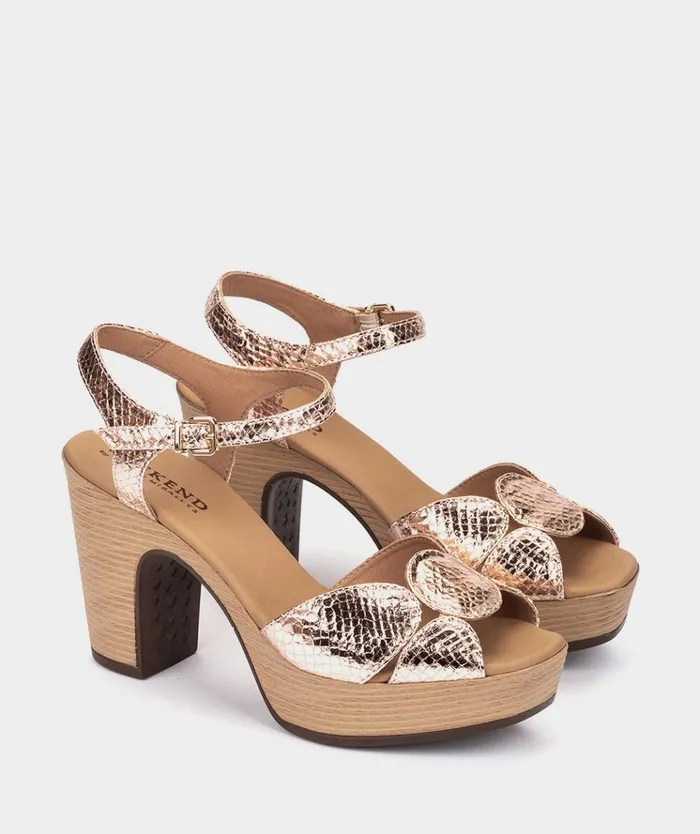 Pedro Miralles Caprera Metallic 8211 Heeled Sandals Women