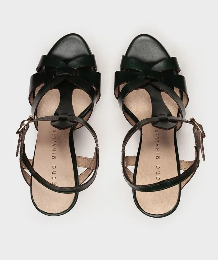 Pedro Miralles Copenhague Green 8211 Heeled Sandals Women