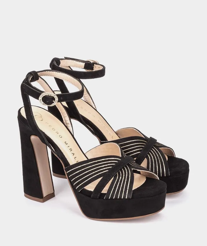 Pedro Miralles Montefioralle Black 8211 Heeled Sandals Women