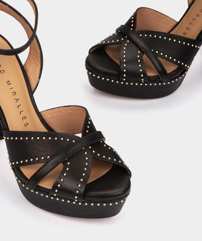 Pedro Miralles Montefioralle Black 8211 Heeled Sandals Women