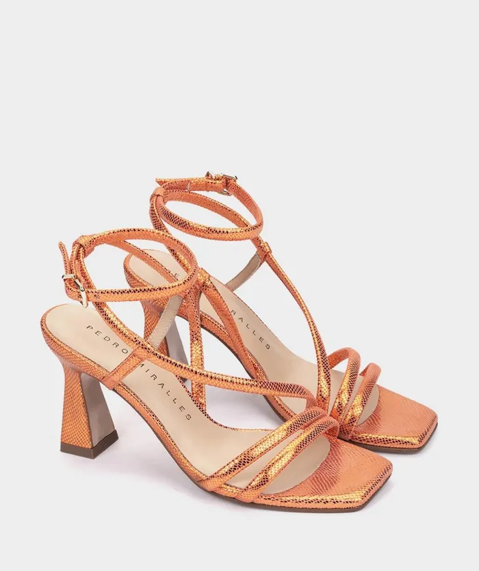 Pedro Miralles Natalia Orange 8211 Heeled Sandals Women