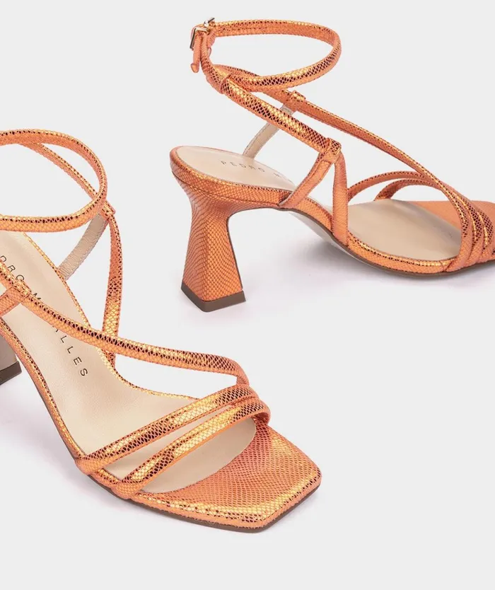 Pedro Miralles Natalia Orange 8211 Heeled Sandals Women