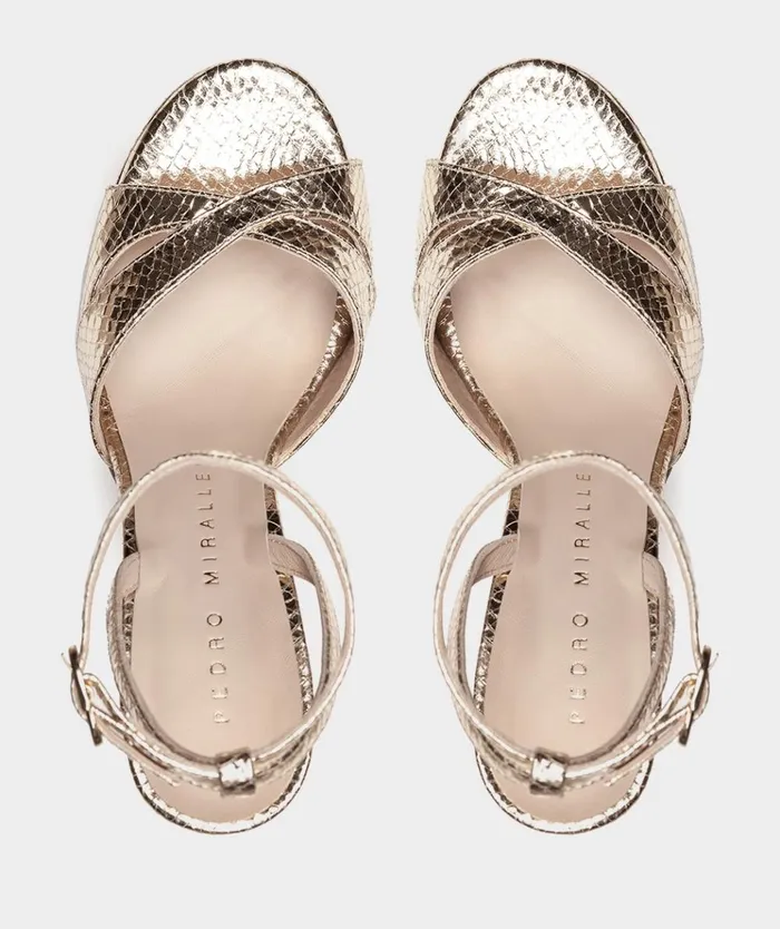 Pedro Miralles Patricia Metallic 8211 Heeled Sandals Women