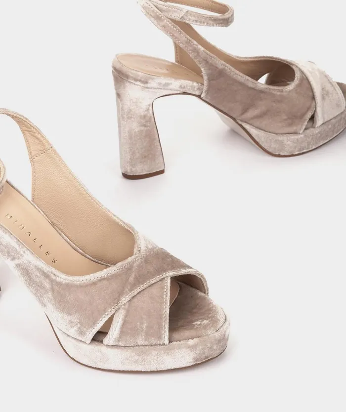 Pedro Miralles Pretoria Beige 8211 Heeled Sandals Women