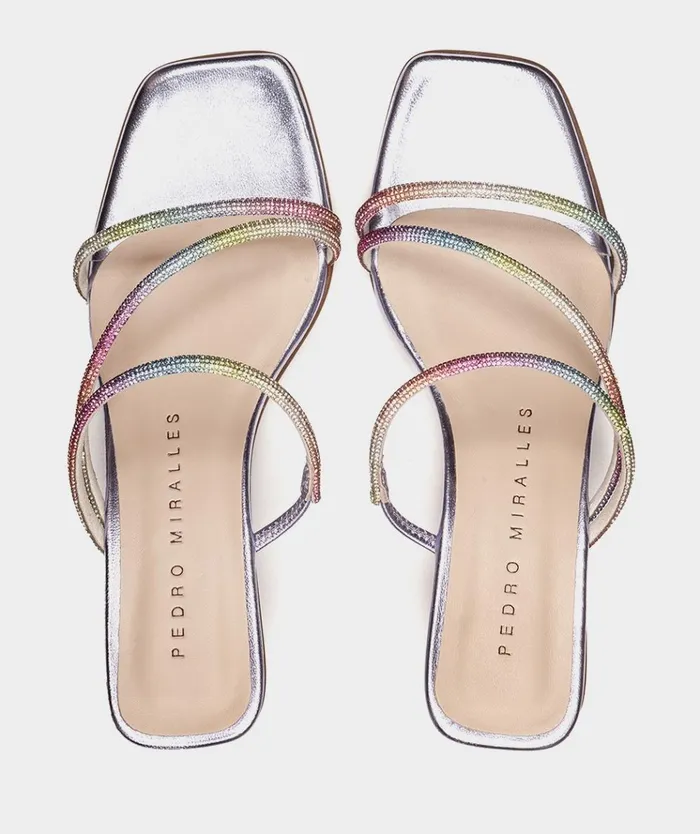 Pedro Miralles Riad Metallic 8211 Heeled Sandals Women
