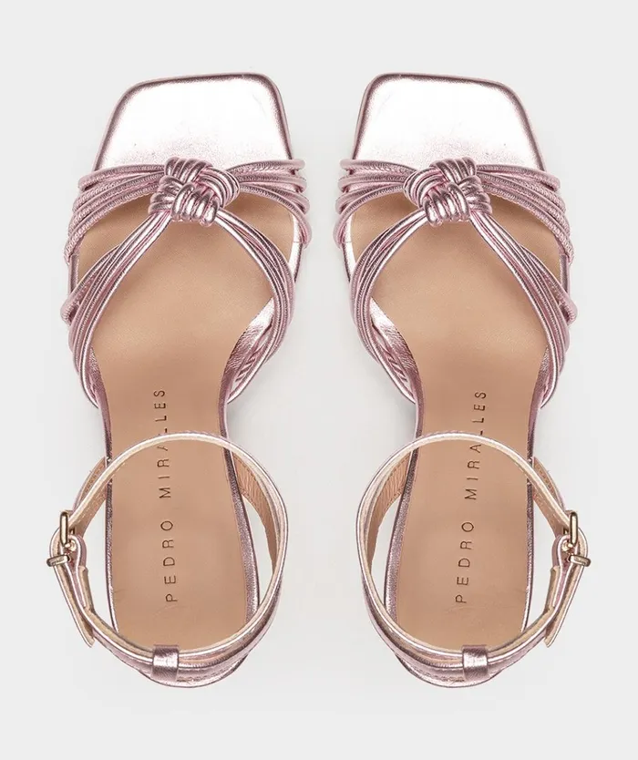 Pedro Miralles Santa Mnica Metallic 8211 Heeled Sandals Women