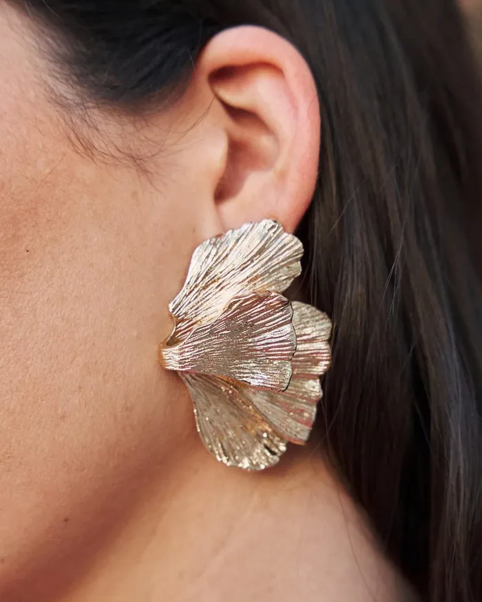 Petal Pupil Earrings Whitegold Women Polin Et Moi Jewelry