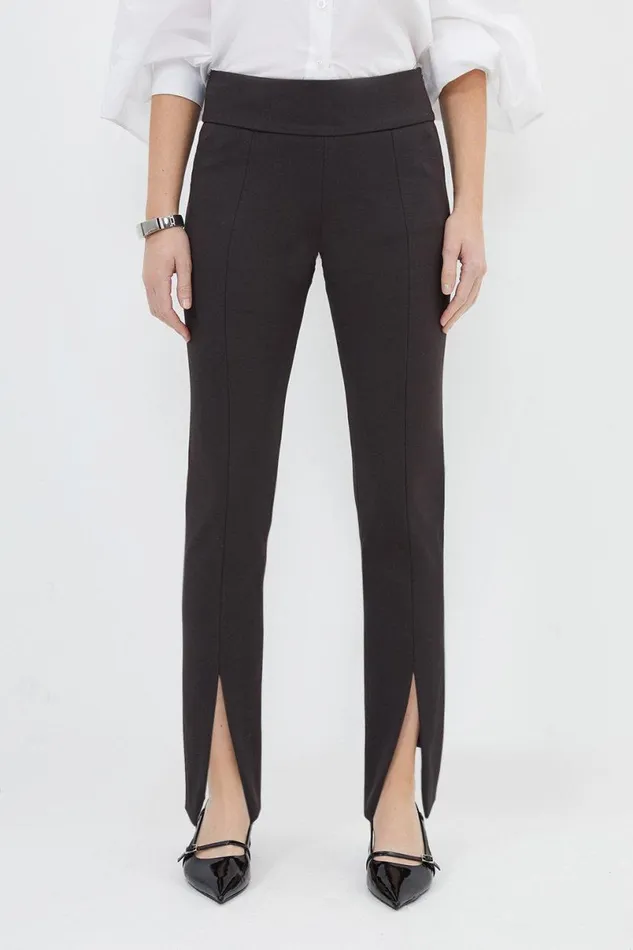 Petite Tailored Split Hem Leggings Chocolate Women Karen Millen Trousers