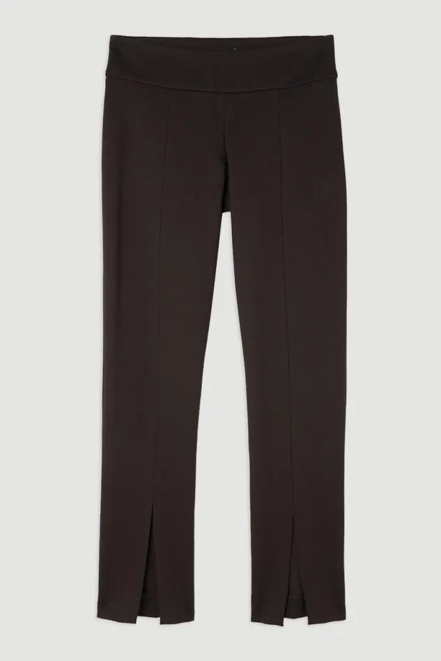 Petite Tailored Split Hem Leggings Chocolate Women Karen Millen Trousers
