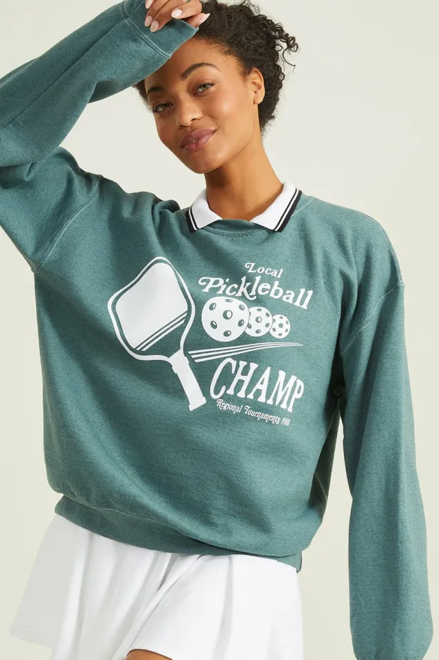 Pickleball Champ Graphic Sweatshirt Activewear Altar8217d State Women