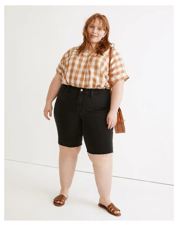 Plus Roadtripper Supersoft Biker Shorts In Lunar Wash Lunar Wash Women Madewell Shorts